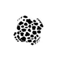 Vue détaillée de serviettes carrées avec un motif de vache classique noir et blanc - Serviette Vache / Paquet de 20 / Motif Vache Noir et Blanc