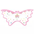 Florale Einhorn-Schmetterlingsmaske aus Papier für festliche Kindergeburtstage. - KK Rosa Einhorn Maske / 6er Set