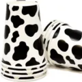 Gobelets en papier jetables avec un motif de vache noir et blanc élégant pour fêtes - Gobelet En Papier Vache / Lot de 10 / Motif Vache Noir et Blanc