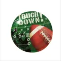 Décoration d'assiette de fête sur le thème du football américain avec texte Touch Down - 16 Pièces/Paquet (Assiettes 18cm)