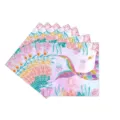 Serviettes en papier à thème sirène rose pour décoration de fête d'anniversaire. - Rose Sirène / Serviettes en papier (paquet de 20)