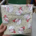 Feestelijke eenmalige kerstservetten met vintage Kerstman-print en gouden stippen - Retro Kerstman Servet