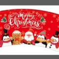 Rode kerstbekerhoes met kerstman en peperkoekman voor een feestelijke tafeldecoratie - Rode Cartoon Kerst Beker