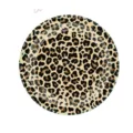 Assiette en papier jetable à motif léopard pour fête sur le thème de la jungle et animaux - Assiette en Papier Ronde Imprimé Léopard / 10 Pièces (7 Pouces/18cm)