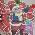 Vrolijke Kerstman kartonnen uitgesneden versieringen voor kerstfeest decoraties - Kerst Gevormde Banner