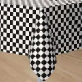Nappe à carreaux noir et blanc pour les fêtes d'anniversaire sur le thème course - Nappe (Une Pièce)