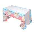 Nappe jetable en plastique pour fête de révélation du sexe de bébé avec motif Boy or Girl - Nappe Bébé / 137*274cm