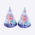Chapeaux de fête sirène pour anniversaire d'enfants avec illustrations marines - Chapeau de fête / Lot de 6