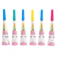 Lot de 6 sifflets de fête licorne avec embouts colorés pour anniversaire - Klaxon Licorne Rose KK / Lot de 6
