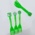 Fourchettes plastiques vert thème football américain pour fête d'anniversaire - 16 Pieces/Pack (Forks)