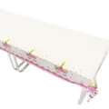 Nappe jetable blanche avec motif licorne florale pour anniversaire d'enfant - Nappe Licorne Rose KK / 1 Pièce