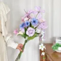 Elegant lavender and blue artificial flower bouquet for high-end home decoration - Style D (2026 Combination Bouquet D)