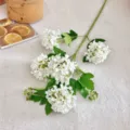 Elegante palla di neve di ortensia artificiale bianca a 5 teste per decorazione d'interni - Bianco
