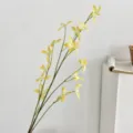 Artificial yellow oncidium orchid stem for elegant home living room floral decoration - Yellow