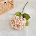 Einzelner retro rosa Hortensie Kunstblumenstiel für Vintage-Haus- und Hochzeitsdekoration - Champagnerrosa