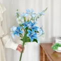 Elegant artificial blue lily bouquet handheld for aesthetic home decor and photography. - Style B (2026 Combination Bouquet B)