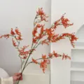 Vibrante spray de Limonium artificial naranja para decoración de hogar y bodas - Naranja