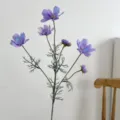 Elegant artificial purple cosmos flower spray for home table decor and wedding events - Light Purple