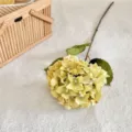 Vintage gelbe künstliche Hortensie Blume für Heimdekor und Hochzeitsdekoration - Grün