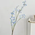 Elegant light blue Oncidium artificial flower branch for home living room and wedding decor - Light Blue