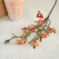 Vintage autumn-colored artificial wild daisy branch with orange flowers for home decor - Orange Red