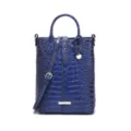 Bolso bandolera azul vintage para mujer con relieve de cocodrilo - Azul Marino (PG-396)