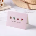 Pink cartoon greeting card featuring 'my best friend' text and cute animal graphics. - 5 Minimalist Animal (Pink Bear Style)