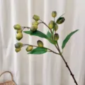 Realistic green artificial zombie fruit branch for minimalist wabi-sabi home decor - Green