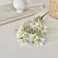 Artificial white daisy wildflowers bouquet for home decor and photography props - Cosmos (Single Branch) / White