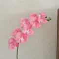 Elegant pink artificial Phalaenopsis orchid with 9 lifelike heads for home decoration - Pink