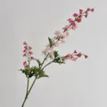 Beautiful pink 3-fork artificial delphinium flower stem for home and wedding decor - Pink