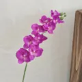 70cm 9-head artificial purple butterfly orchid branch for home and wedding decor - Purple