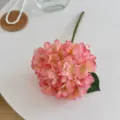 Realistische rosa künstliche Hortensie Seidenblume für Wohnzimmer und Hochzeitsdekoration - Korallenrosa