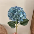 Ortensia artificiale blu stampata in 3D realistica per decorazioni di matrimoni - Blu inchiostro