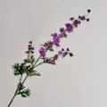 Lifelike 3-branch purple artificial Delphinium flower spray for elegant home decoration - Purple