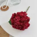 Hochwertige realistische dunkelrote Hortensie für elegante Heim- und Hochzeitsdekoration - Rot