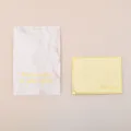Elegantes tarjetas de felicitación en mármol rosa y pan de oro para San Valentín - Estilo Futuro Brillante / Sobre de Bronceado Amarillo + Bolsa OPP