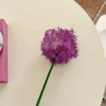 Fiore di allium artificiale viola singolo per decorazioni nuziali e per la casa - Viola