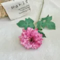 Vintage fire-burnt pink dahlia artificial flower for home and table decoration - Single Branch Dahlia / Light Purple