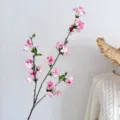 Κομψό τεχνητό κλαδί κερασιάς σε ροζ χρώμα για αισθητική διακόσμηση σπιτιού και γάμου - 3 Πιρούνια Βιγόνια Ανθός Κερασιάς / Ροζ