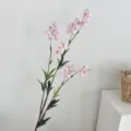 Eleganter künstlicher rosa Maiglöckchen-Blütenzweig für minimalistische Wohndekorationen - 3-Gabel Langstieliges Maiglöckchen / Rosa