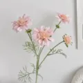 Lebensechte künstliche rosa 4-Kopf Scabiosa-Blume für elegante Haus- und Hochzeitsdeko - Rosa