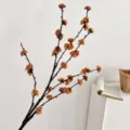 Realistic orange artificial berry branch for minimalist autumn home floral decoration - Orange