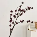 Rama de bayas burdeos artificial para decoración y arreglos florales elegantes. - Fucsia
