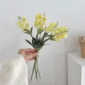Bouquet de muguet artificiel jaune pour la décoration de la maison et des mariages - Bouquet de Muguet 6 Têtes / Jaune