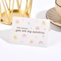 Linda tarjeta de felicitación plegada con 'You are my sunshine' e ilustraciones - Eres mi Sol