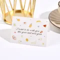 Tarjeta de felicitación plegable con patrones de frutas y cita romántica en inglés para regalos - I Want To Be With You