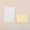 Elegante tarjeta de felicitación crema con estampado dorado, texto 'LOVE' y 'For you'. - Estilo Amor Amor Amor / Sobre de Bronceado Amarillo + Bolsa OPP