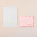 Elegante juego de tarjetas de felicitación bronceadas con sobres para San Valentín - Amor De Por Vida (Estampado Oro Minimalista) / Paquete de 10