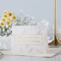 Tarjeta de felicitación con pan de oro y cita 'Hope you can come across your serendipity' - Espero Que Puedas Encontrarte Con Tu Serendipia